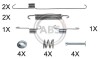 Комплект монтажный тормозных колодок A.B.S. 0001Q (фото 1)