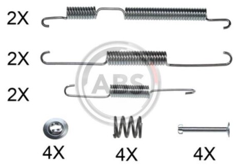 Комплект монтажный тормозных колодок A.B.S. 0009Q