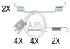 Комплект монтажный тормозных колодок A.B.S. 0883Q (фото 1)