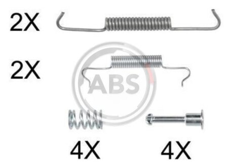 Комплект монтажный тормозных колодок A.B.S. 0887Q