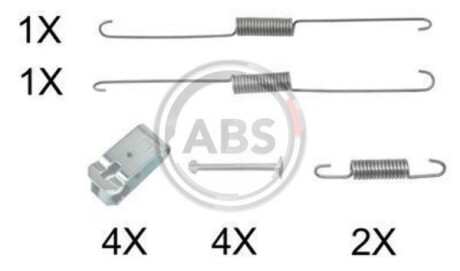 Комплект монтажный тормозных колодок A.B.S. 0888Q