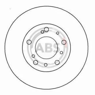 Тормозной диск передний невентилируемый A.B.S. 15046