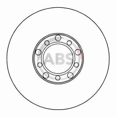 Тормозной диск передний вентилируемый A.B.S. 15743 (фото 1)