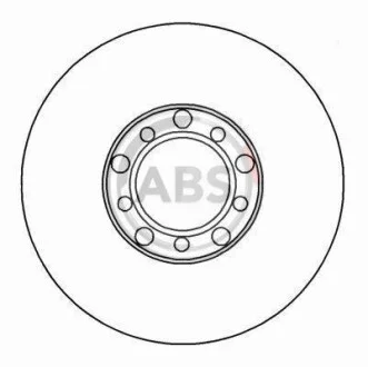 Тормозной диск передний вентилируемый A.B.S. 15743