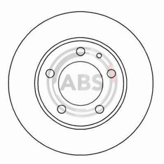 Тормозной диск передний вентилируемый A.B.S. 15769