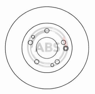 Тормозной диск передний невентилируемый A.B.S. 15790