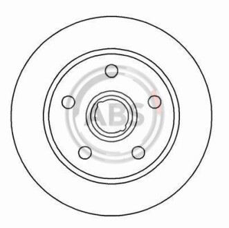 Тормозной диск передний невентилируемый A.B.S. 15826