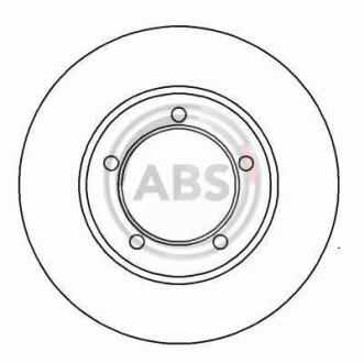 Тормозной диск передний невентилируемый A.B.S. 15843