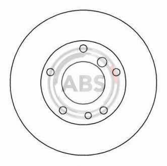 Тормозной диск передний невентилируемый A.B.S. 15867