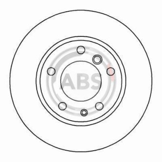 Тормозной диск передний вентилируемый A.B.S. 15870