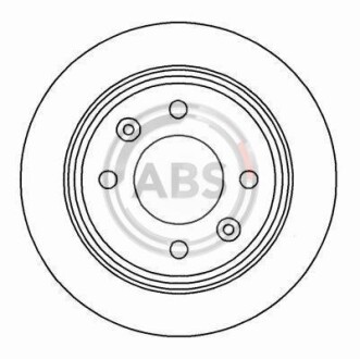 Тормозной диск задний невентилируемый A.B.S. 15890 (фото 1)