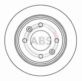 Тормозной диск задний невентилируемый A.B.S. 15890