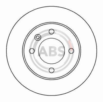 Тормозной диск передний невентилируемый A.B.S. 15961