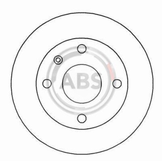 Тормозной диск передний невентилируемый A.B.S. 15965