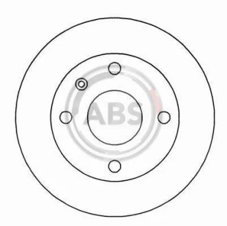 Тормозной диск передний невентилируемый A.B.S. 15965