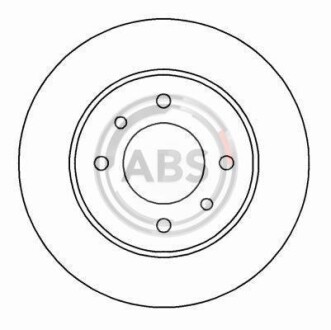 Тормозной диск передний вентилируемый A.B.S. 16062