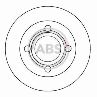 Тормозной диск задний невентилируемый A.B.S. 16068