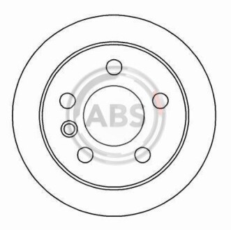 Тормозной диск передний невентилируемый A.B.S. 16082