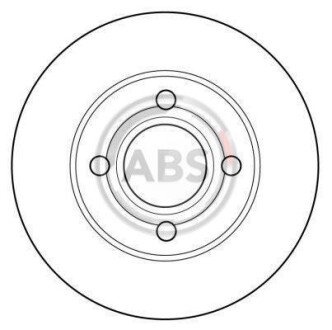 Тормозной диск передний вентилируемый A.B.S. 16096