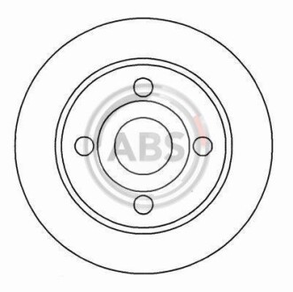 Тормозной диск задний невентилируемый A.B.S. 16123