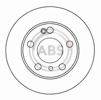 Тормозной диск задний невентилируемый A.B.S. 16188