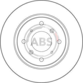 Тормозной диск задний невентилируемый A.B.S. 16206