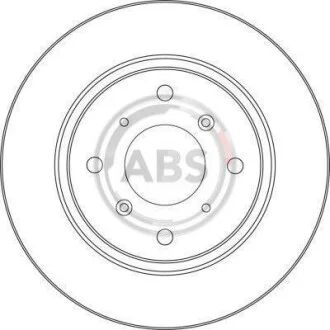 Тормозной диск задний невентилируемый A.B.S. 16206