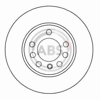 Тормозной диск передний вентилируемый A.B.S. 16213