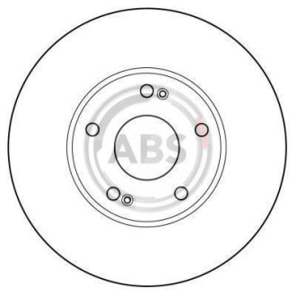 Тормозной диск передний вентилируемый A.B.S. 16218