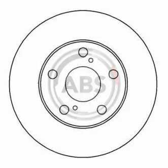 Тормозной диск передний вентилируемый A.B.S. 16220