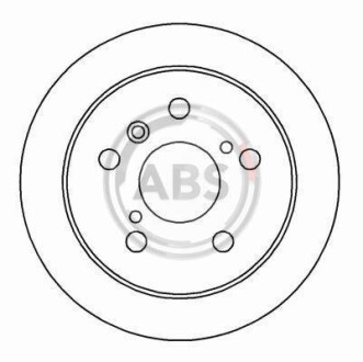 Тормозной диск задний невентилируемый A.B.S. 16229