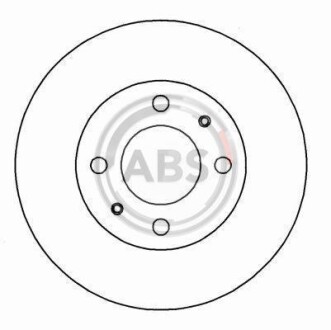 Тормозной диск передний невентилируемый A.B.S. 16271