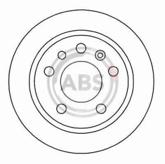 Тормозной диск задний невентилируемый A.B.S. 16287