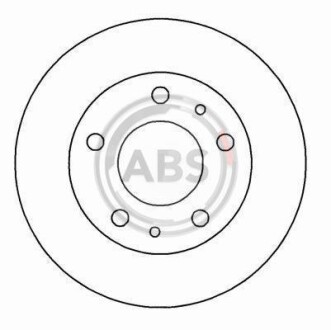 Тормозной диск передний вентилируемый A.B.S. 16292