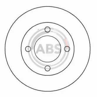 Тормозной диск передний невентилируемый A.B.S. 16299