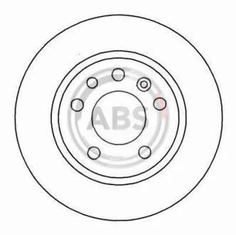 Тормозной диск задний невентилируемый A.B.S. 16489