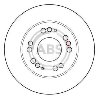 Тормозной диск передний вентилируемый A.B.S. 16501