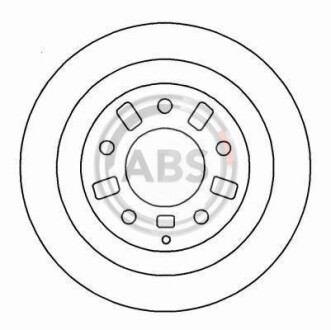 Тормозной диск задний невентилируемый A.B.S. 16523