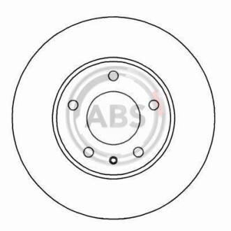 Тормозной диск передний вентилируемый A.B.S. 16524