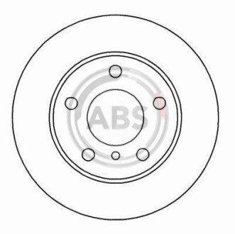 Тормозной диск передний вентилируемый A.B.S. 16567