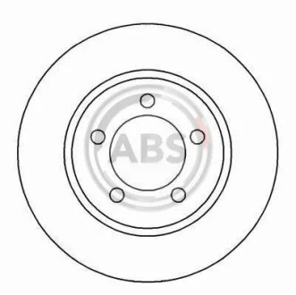 Тормозной диск задний невентилируемый A.B.S. 16569