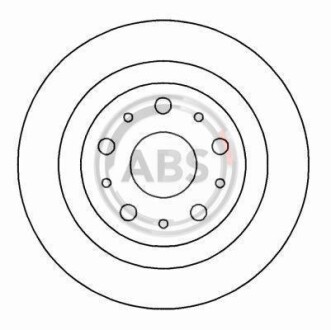 Тормозной диск задний невентилируемый A.B.S. 16583