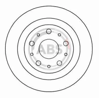 Тормозной диск задний невентилируемый A.B.S. 16583