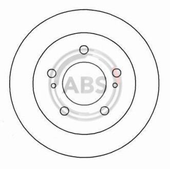 Тормозной диск задний невентилируемый A.B.S. 16601