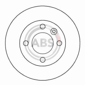 Тормозной диск передний невентилируемый A.B.S. 16627