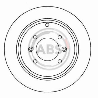 Тормозной диск задний невентилируемый A.B.S. 16647