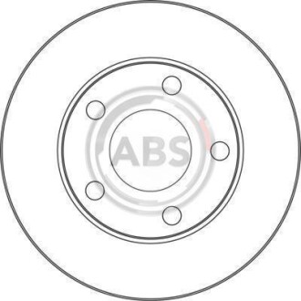 Тормозной диск задний невентилируемый A.B.S. 17056