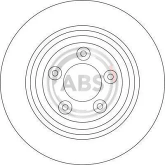 Тормозной диск задний вентилируемый A.B.S. 17078