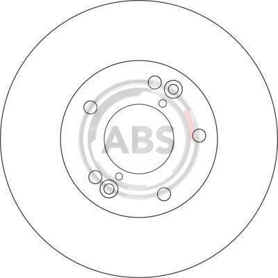 Тормозной диск передний вентилируемый A.B.S. 17206 (фото 1)