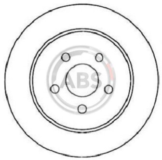 Тормозной диск задний невентилируемый A.B.S. 17953